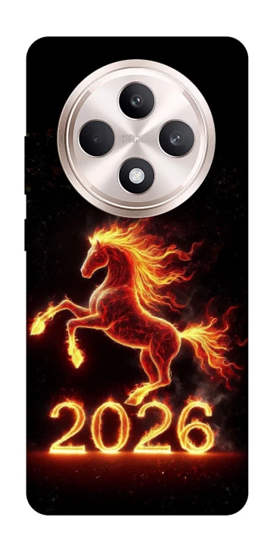 Чехол на Oppo Reno 12 F 4G/5G Red Fire Horse ver.1 фото 1 из 1