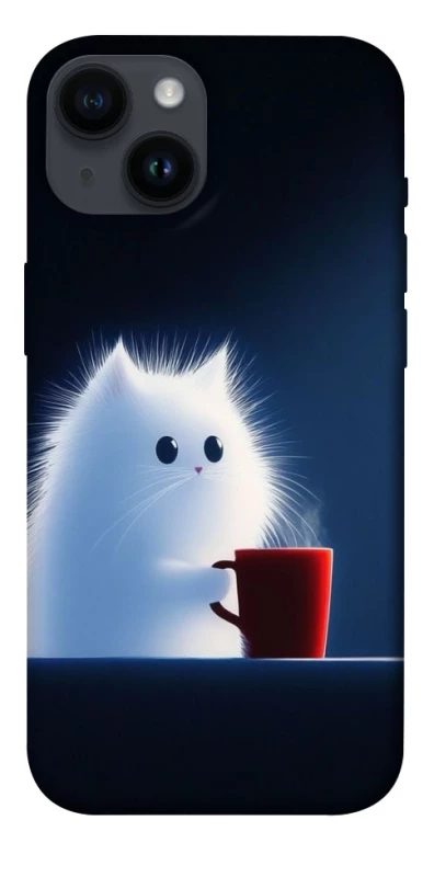 Чохол на Apple iPhone 14 (6.1") Чохол кіт з кавою фото 1 з 1