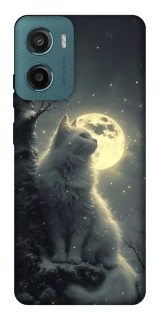 Чехол на Motorola Moto G06 Кот под луной фото 1 из 1
