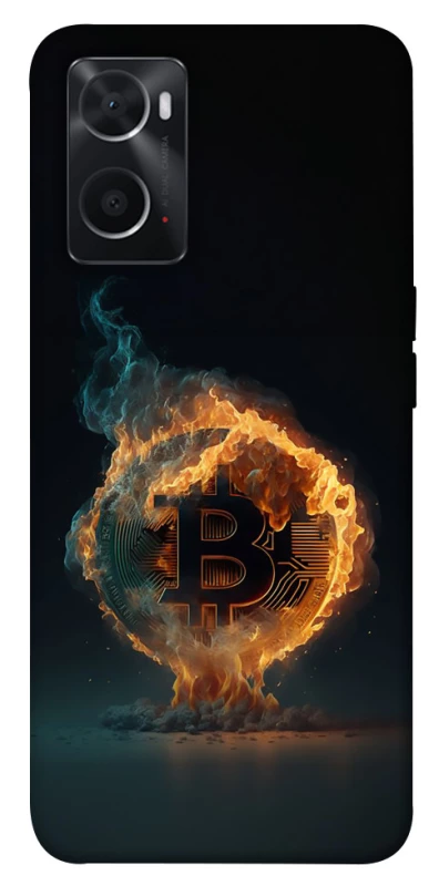 Чохол на Oppo A76 4G Fire Bitcoin фото 1 з 1