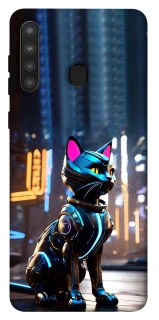 Чехол на Samsung Galaxy A21 Cyber cat фото 1 из 1