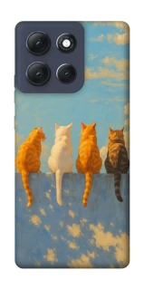 Чехол на Motorola Moto G86 Power cats on wall фото 1 из 1