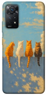 Чехол на Xiaomi Redmi Note 12 Pro 4G cats on wall фото 1 из 1