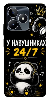Чехол на Realme C53 У навушниках 24/7 фото 1 из 1