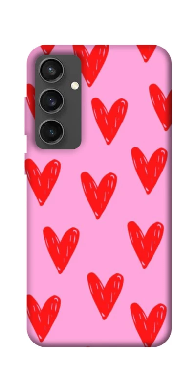 Чехол на Samsung Galaxy S24 FE Red hearts 2 фото 1 из 1