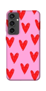 Чехол на Samsung Galaxy S24 FE Red hearts 2 фото 1 из 1