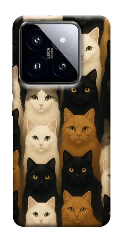Чохол на Xiaomi 14 Pro Colorful Cat Collage фото 1 з 1