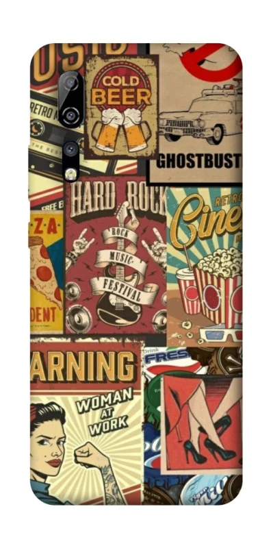 Чохол на ZTE Axon 10 Pro Retro collage ver.2 фото 1 з 1