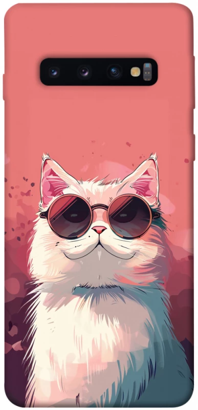 Чехол на Samsung Galaxy S10 Сat with glasses фото 1 из 1