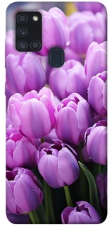 Чехол на Samsung Galaxy A21s Фиолетовые тюльпаны фото 1 из 1