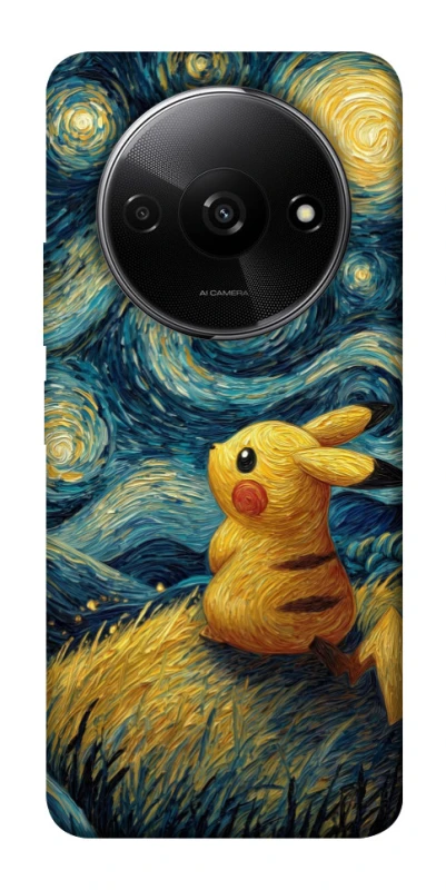 Чохол на Xiaomi Redmi A3 Pikachu and Van Gogh фото 1 з 1