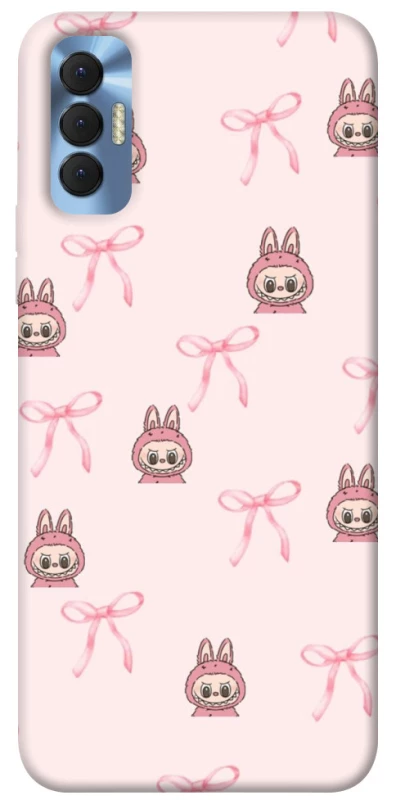 Чохол на TECNO Spark 8P Pink bows and Labubus фото 1 з 1