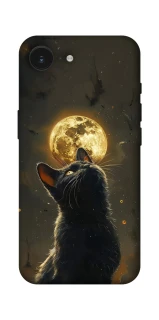 Чехол на Apple iPhone 17e (6.1") Кот под луной v2 фото 1 из 1