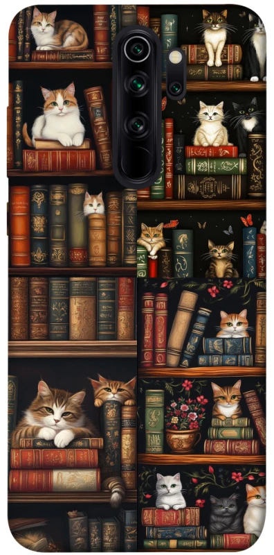 Чохол на Xiaomi Redmi Note 8 Pro Cats & Books фото 1 з 1