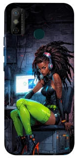 Чехол на TECNO Spark 6 Go Cyber girl фото 1 из 1