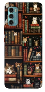 Чехол на Motorola Moto G60 Cats & Books фото 1 из 1
