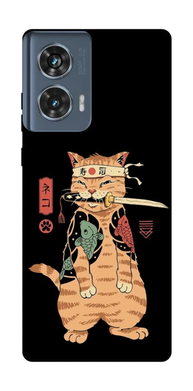 Чехол на Motorola Edge 50 Кот-самурай фото 1 из 1