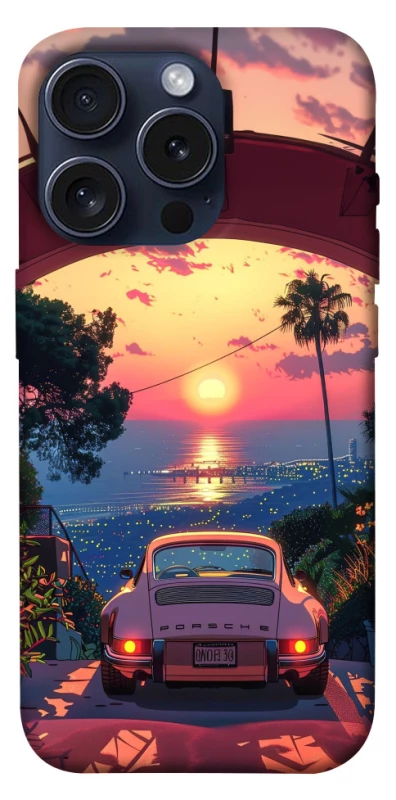 Чехол на Apple iPhone 15 Pro (6.1") Porsche at sunset фото 1 из 1