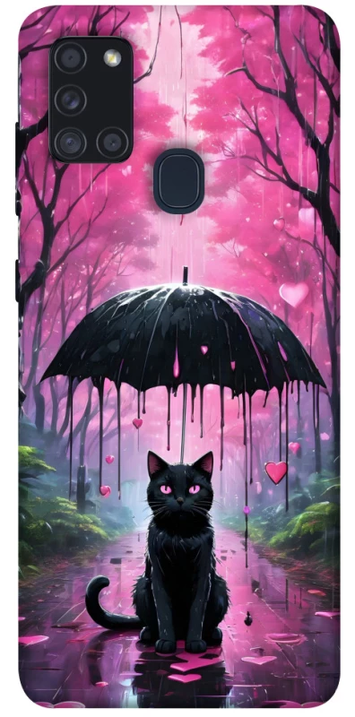 Чохол на Samsung Galaxy A21s Black cat фото 1 з 1