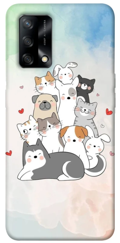 Чохол на Oppo A74 4G Funny Pets ver.2 фото 1 з 1
