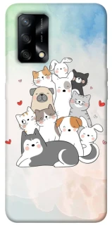Чохол на Oppo A74 4G Funny Pets ver.2 фото 1 з 1