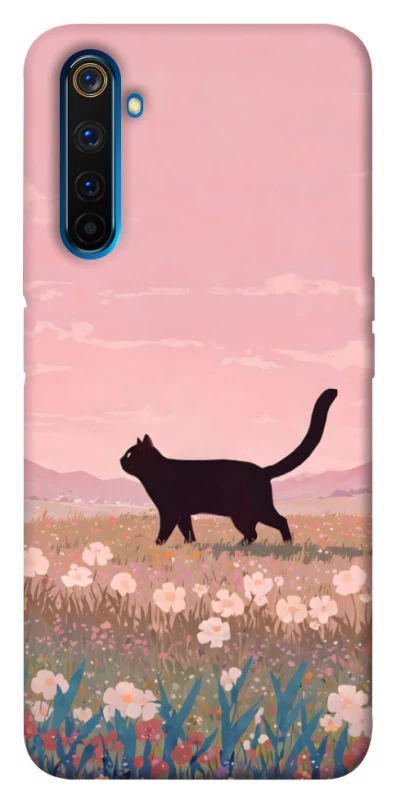 Чехол на Realme 6 Pro cat on a field фото 1 из 1