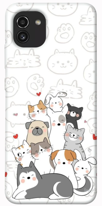 Чохол на Samsung Galaxy A03 Funny Pets фото 1 з 1