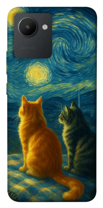 Чехол на Realme C30s Cats under the stars фото 1 из 1