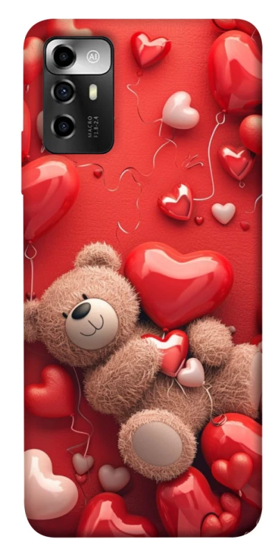 Чохол на ZTE Blade V40 Vita bear in hearts фото 1 з 1
