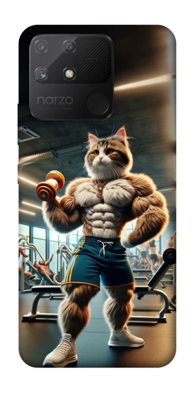 Чехол на Realme Narzo 50A Качок кот фото 1 из 1