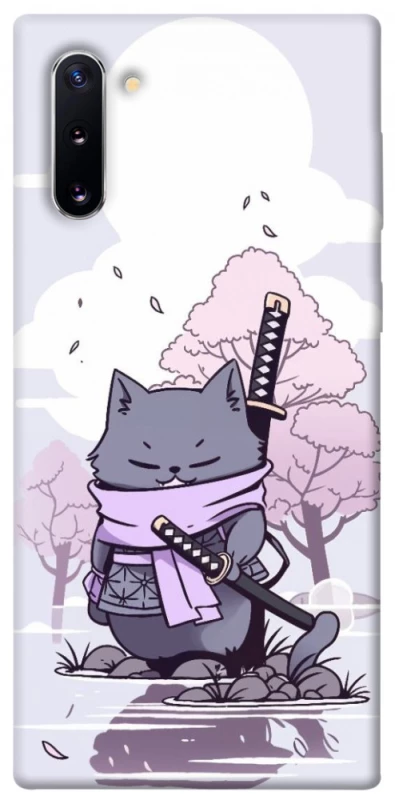Чехол на Samsung Galaxy Note 10 Samurai cat фото 1 из 1
