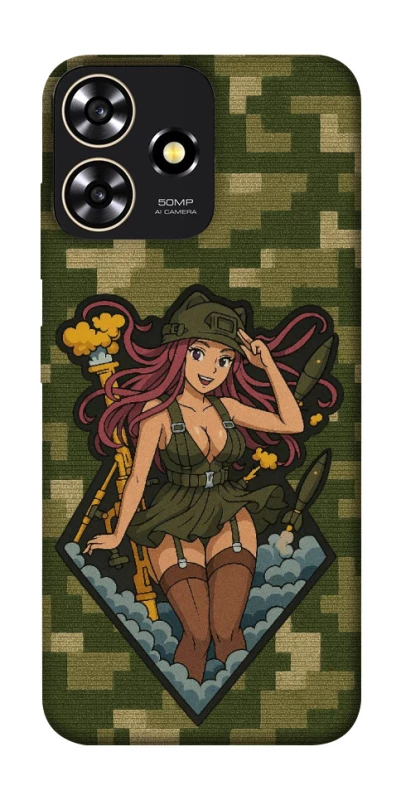 Чохол на ZTE Blade A73 4G Military Waifu фото 1 з 1