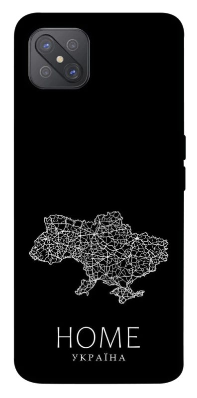 Чехол на Oppo A92s Ukraine black map фото 1 из 1