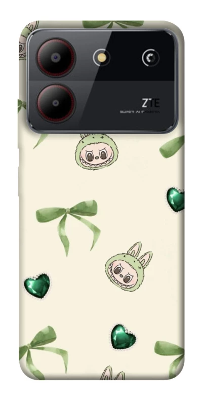 Чохол на ZTE Blade A54 4G Labubu Green Heart фото 1 з 1