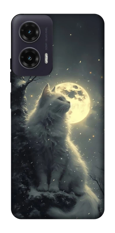 Чохол на Motorola Moto G35 Кіт під місяцем фото 1 з 1