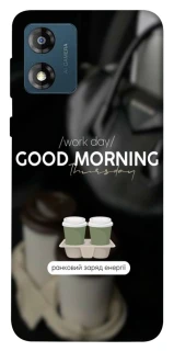 Чохол на Motorola Moto E13 Thursday coffee фото 1 з 1