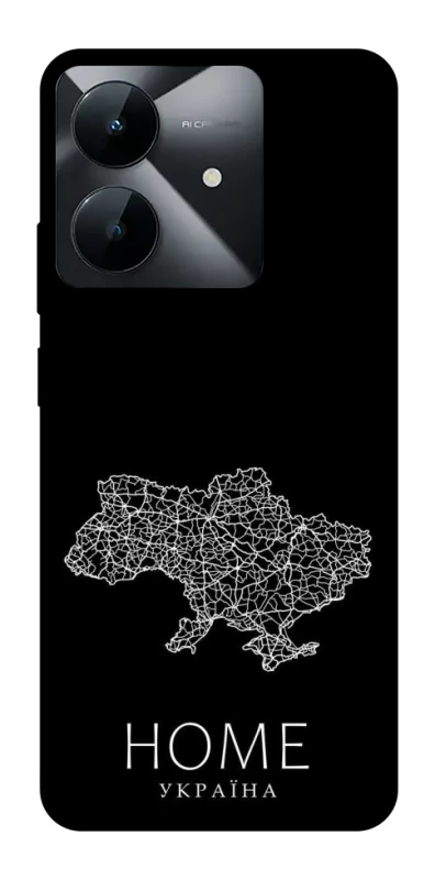 Чохол на Realme Note 60x Ukraine black map фото 1 з 1