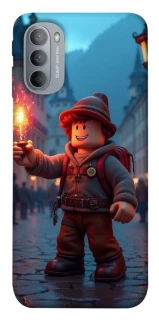 Чехол на Motorola Moto G31 Roblox Fire Logo Blue Flames фото 1 из 1