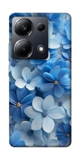 Чехол на Xiaomi Poco M6 Pro 4G Синие цветы фото 1 из 1