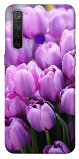 Чехол на Realme 5 Pro Фиолетовые тюльпаны фото 1 из 1