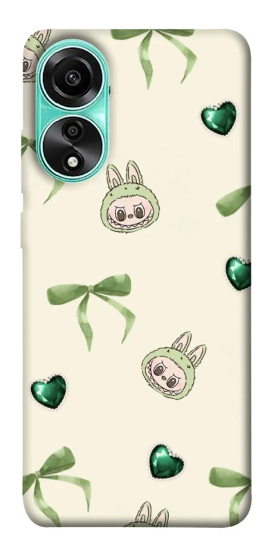 Чохол на Oppo A78 4G Labubu Green Heart фото 1 з 1