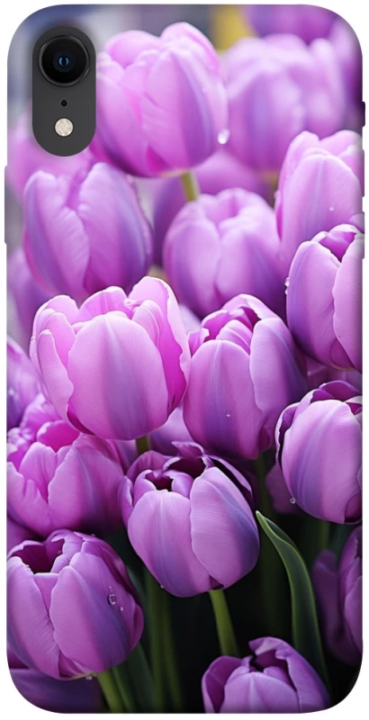 Чохол на Apple iPhone XR (6.1") Фіолетові тюльпани фото 1 з 1