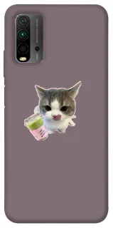 Чохол на Xiaomi Redmi 9T cat matcha фото 1 з 1