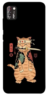 Чехол на TECNO POP 4 Pro Кот-самурай фото 1 из 1