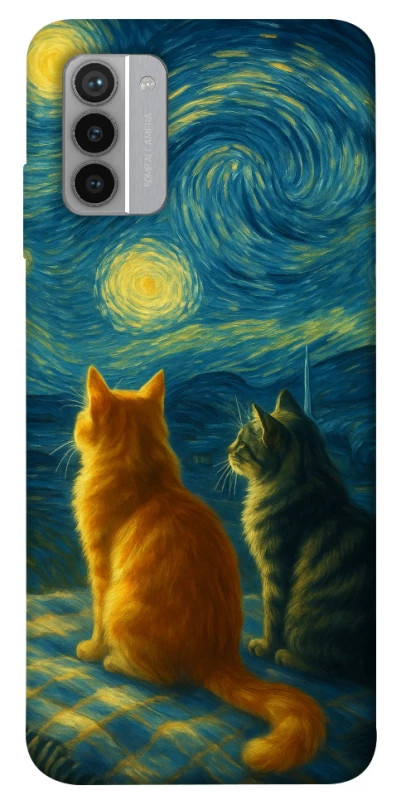Чехол на Nokia G42 Cats under the stars фото 1 из 1