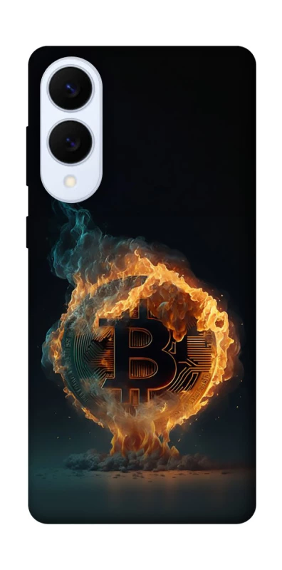 Чехол на Samsung Galaxy S25 Edge Fire Bitcoin фото 1 из 1