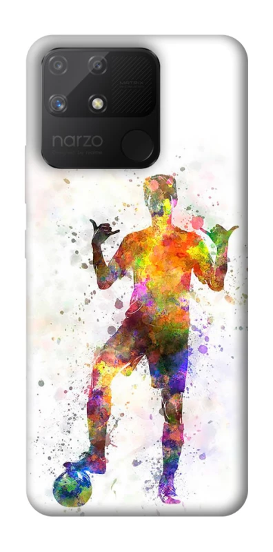 Чохол на Realme Narzo 50A Football Player v3 фото 1 з 1