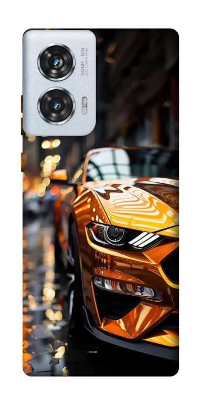 Чохол на Motorola Edge 50 Fusion Golden sports car фото 1 з 1