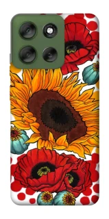 Чохол на Motorola Moto G56 5G Соняшники та маки фото 1 з 1