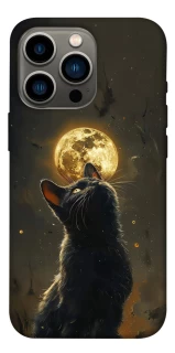 Чохол на Apple iPhone 13 Pro (6.1") Кіт під місяцем v2 фото 1 з 1